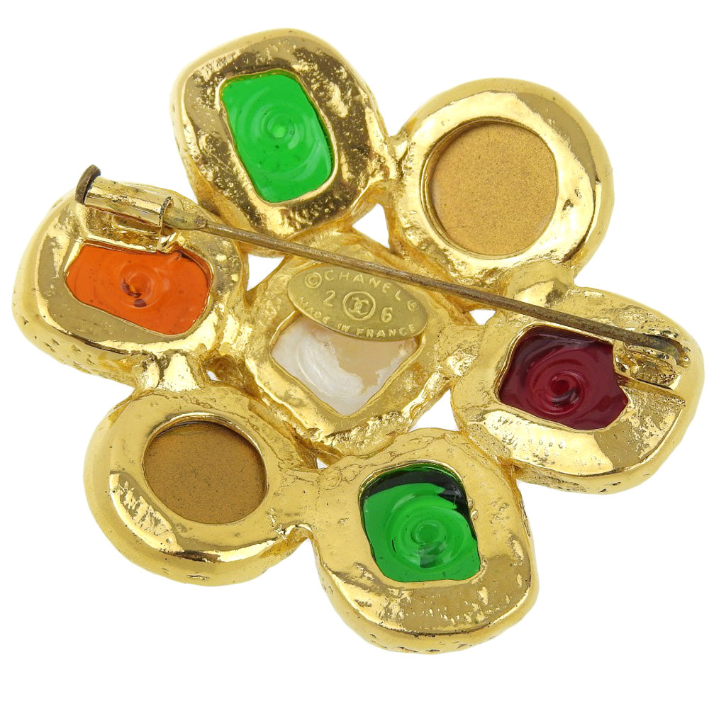 Chanel Brooch Plated Gripoa Gold Handbag