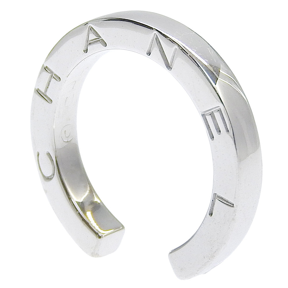 CHANEL Ring K18 white gold Silver Signature Women  