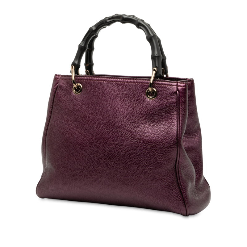 Gucci Bamboo Shopper 2Way Bag Leather Travel Bag Bag 1