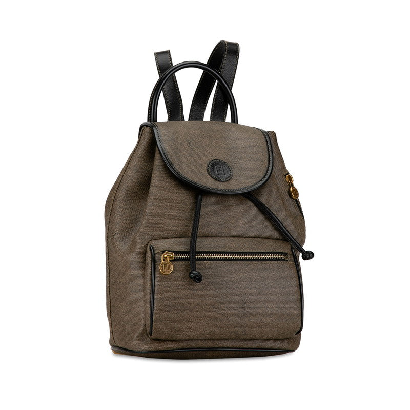 Fendi Zucchino Pvc Backpack Leather