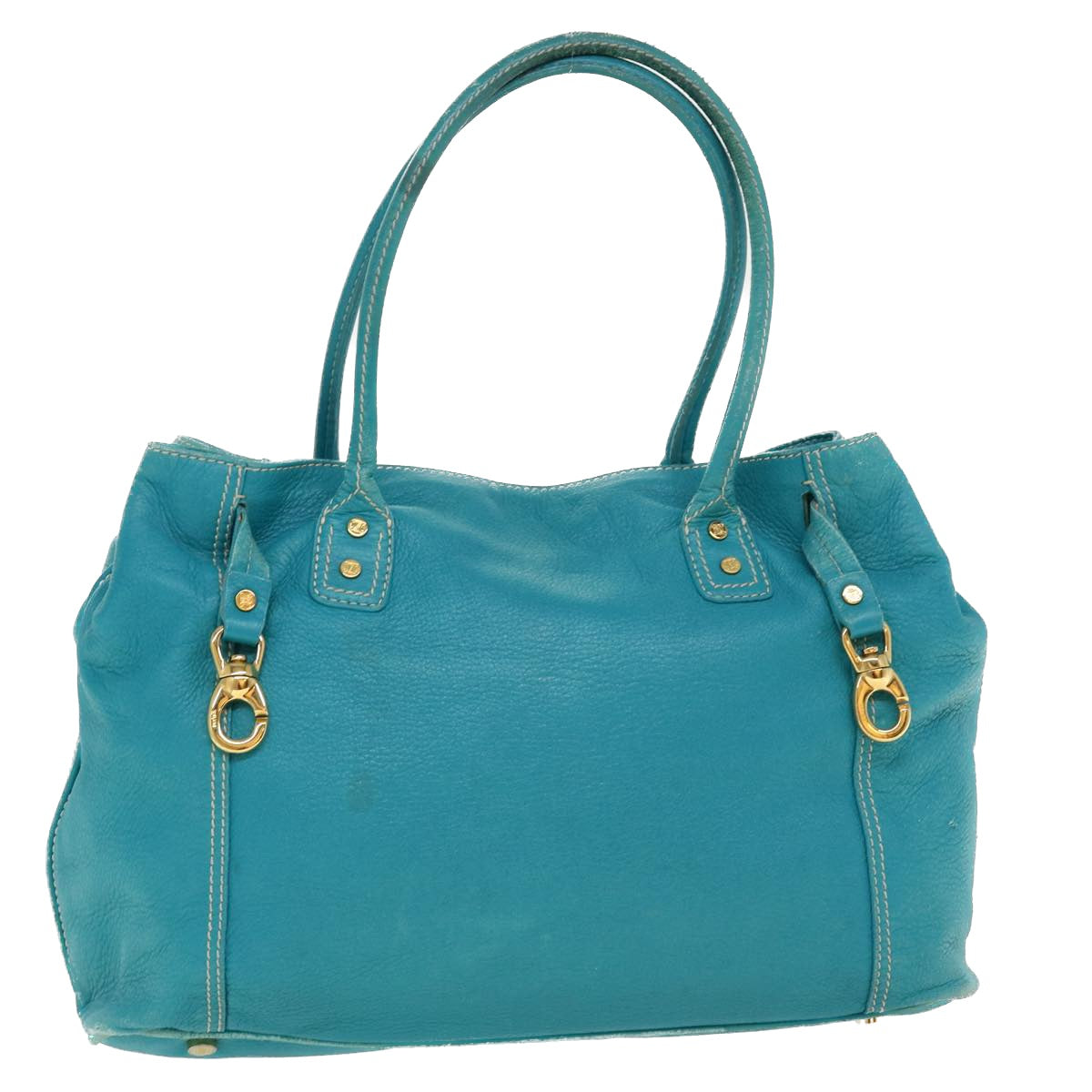 Luxury Shoulder Bag Light Im Leather Blue
