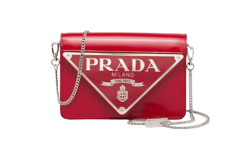 Prada Brushed Shoulder Bag Leather