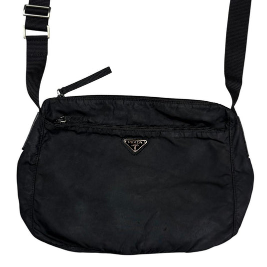Prada Crossbody Bag triangle crossbody side bag Black Logo Crossbody Side Bag