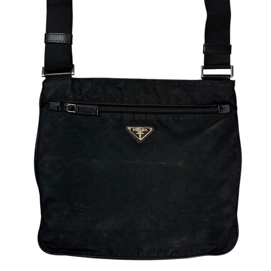Prada Crossbody Bag triangle crossbody side bag Black Logo