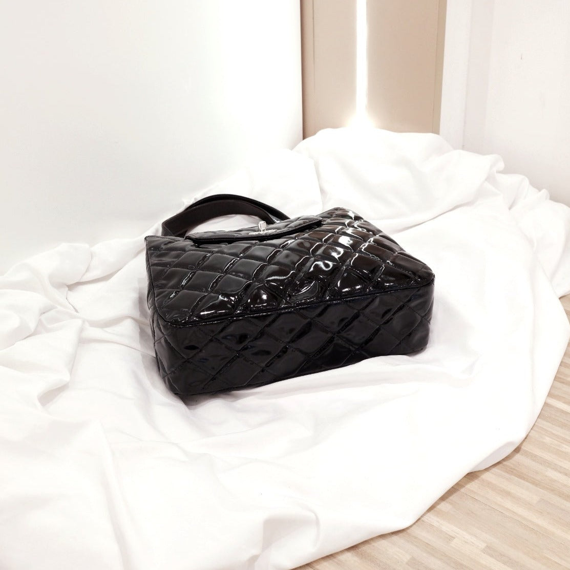 Chanel mademoiselle quilted matelasse tote bag