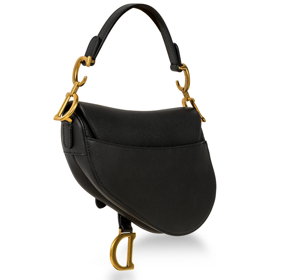 Dior Christian Saddle Bag Mini Shoulder Bag Bag Black Leather
