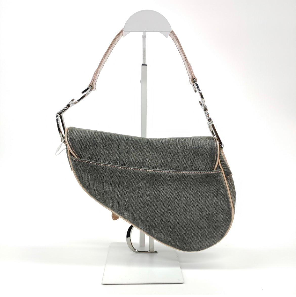 Dior Saddle Bag With Strap Leather Denim Travel Bag