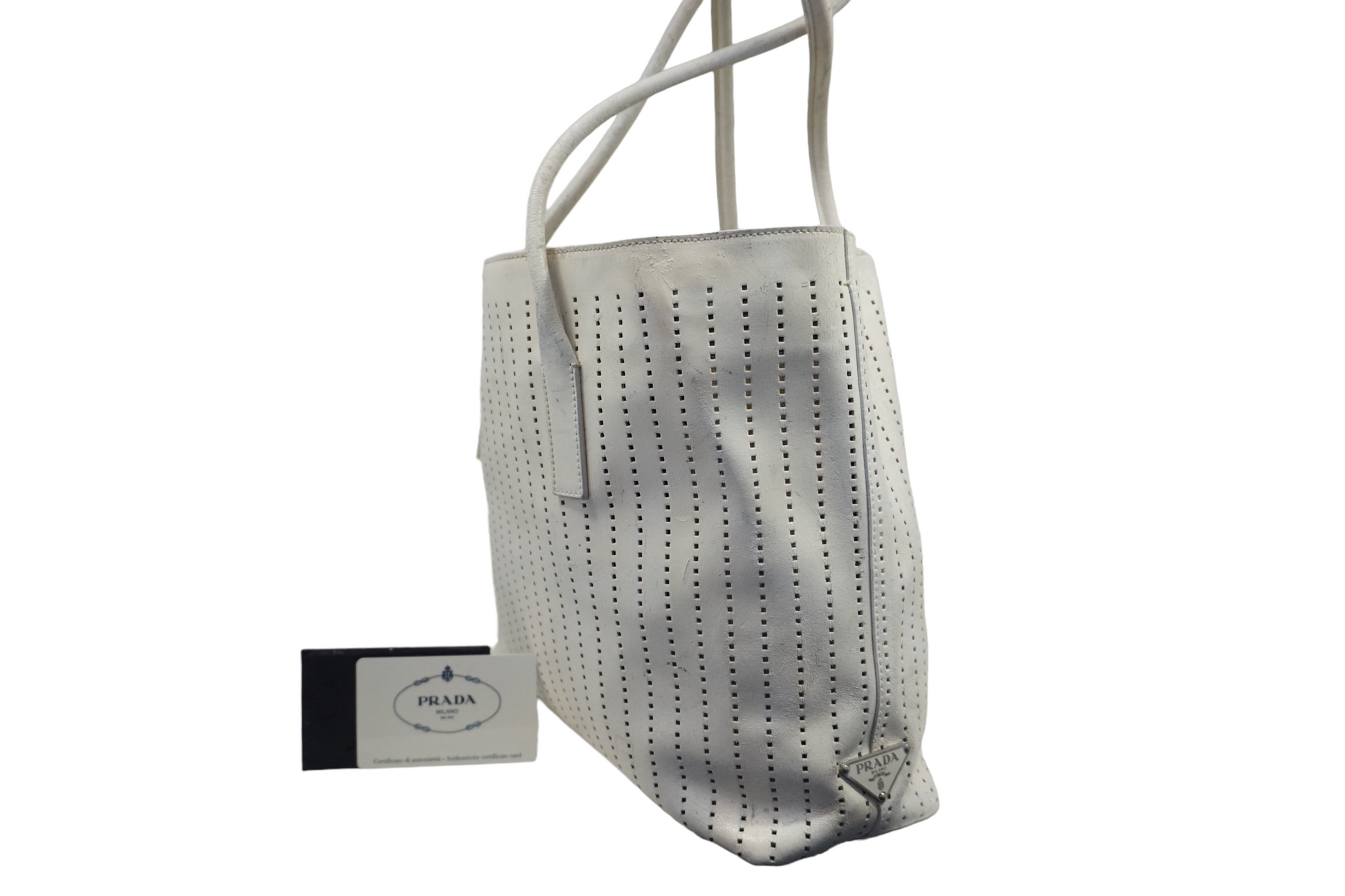 Prada Hvid Tote Tote Bag