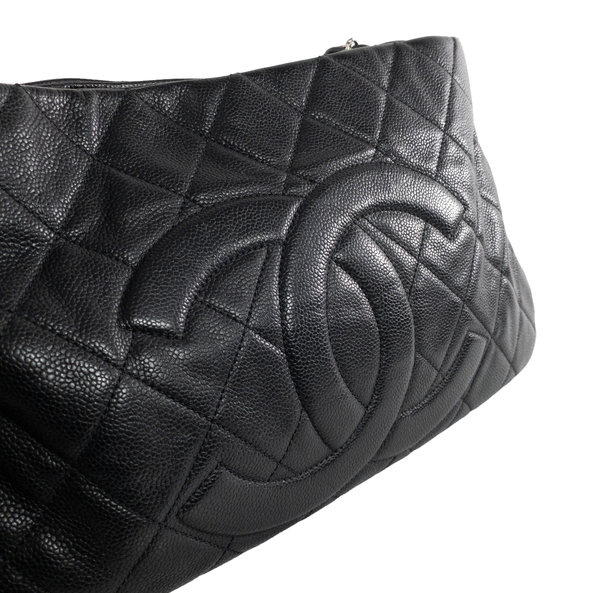 Chanel Black Caviar Expandable Timeless Shoulder Hobo