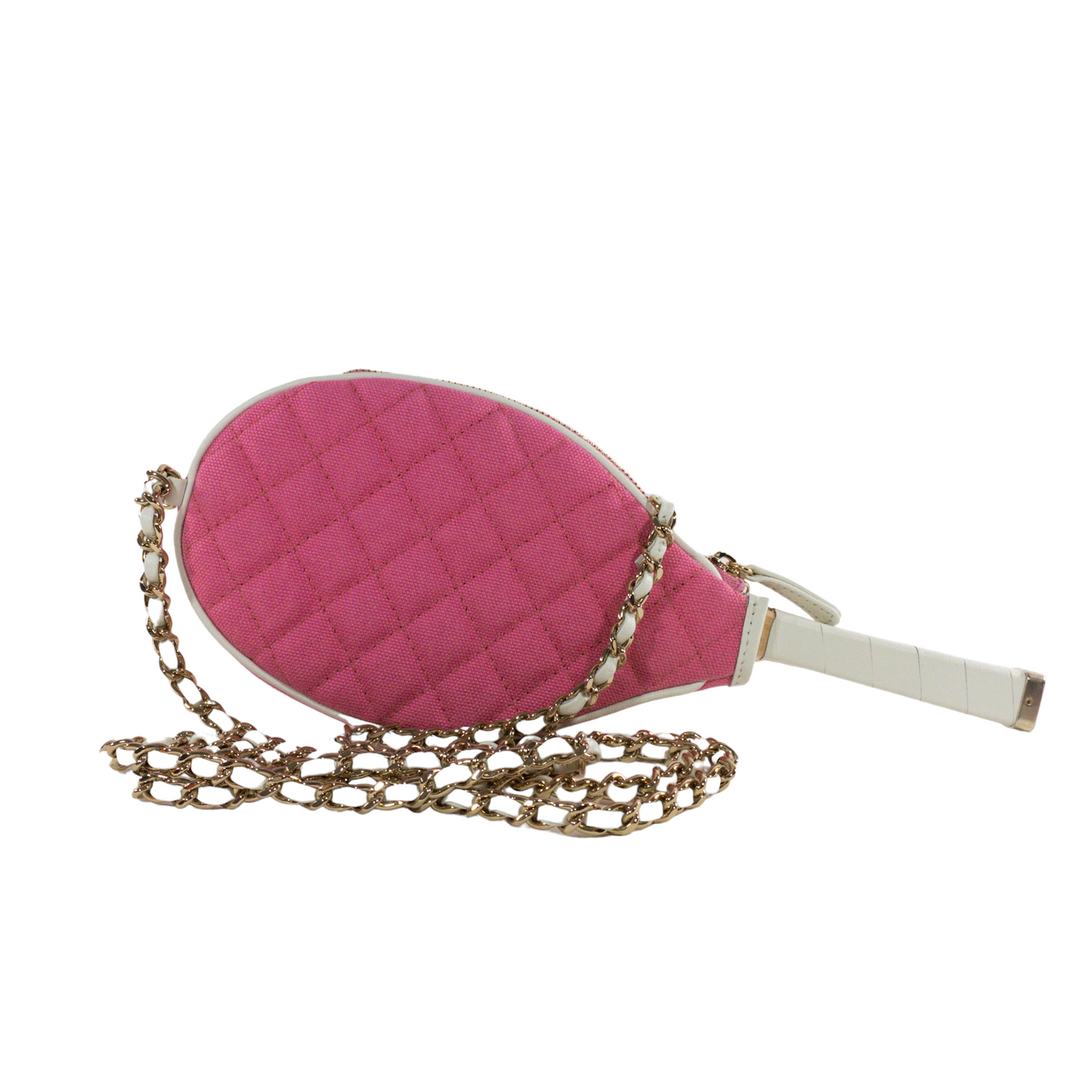 Chanel 23C Pink Quilted Tennis Racket   *Collector's Piece*