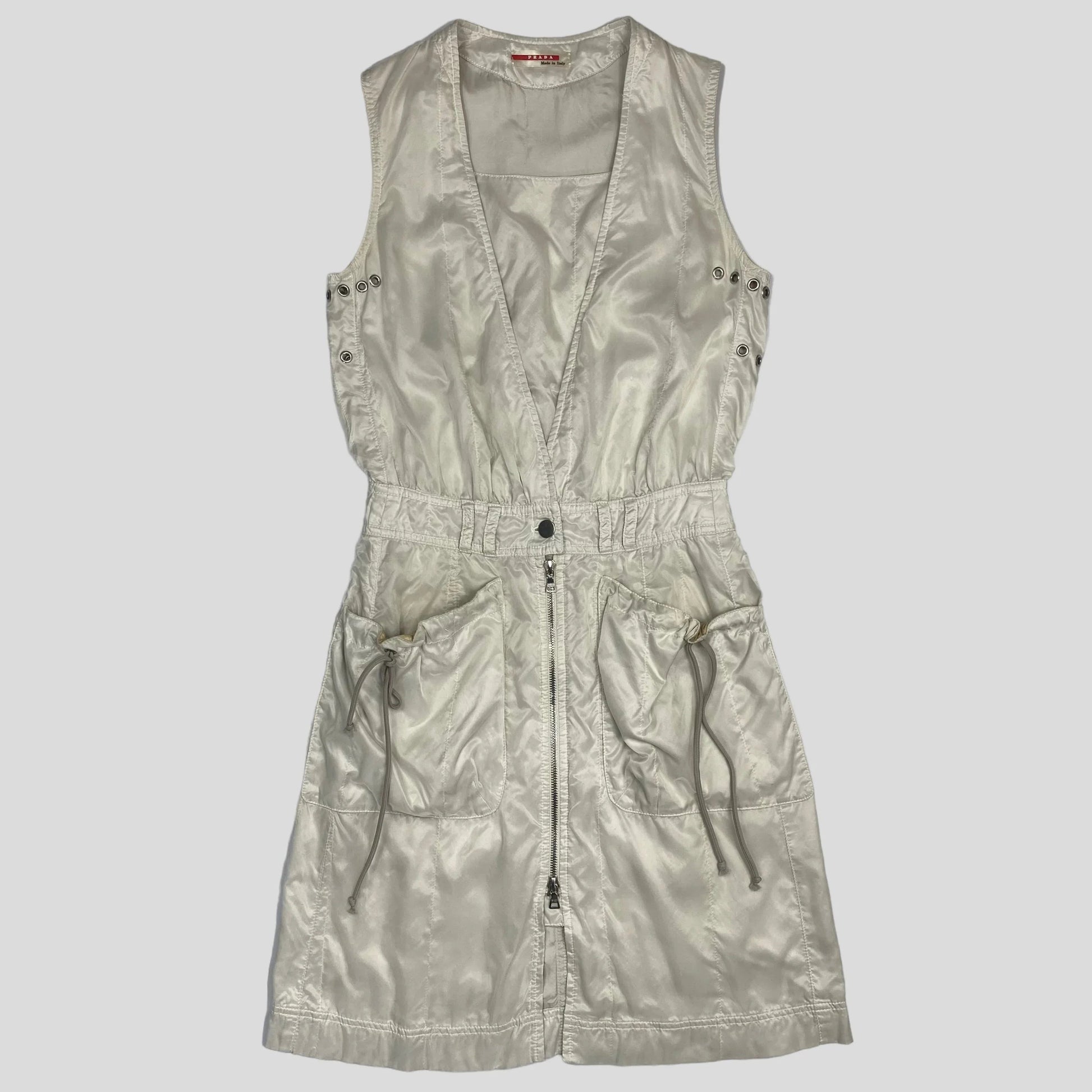 Prada Handbag Sport 00’s Shimmer Cargo Dress - UK6 Nylon
