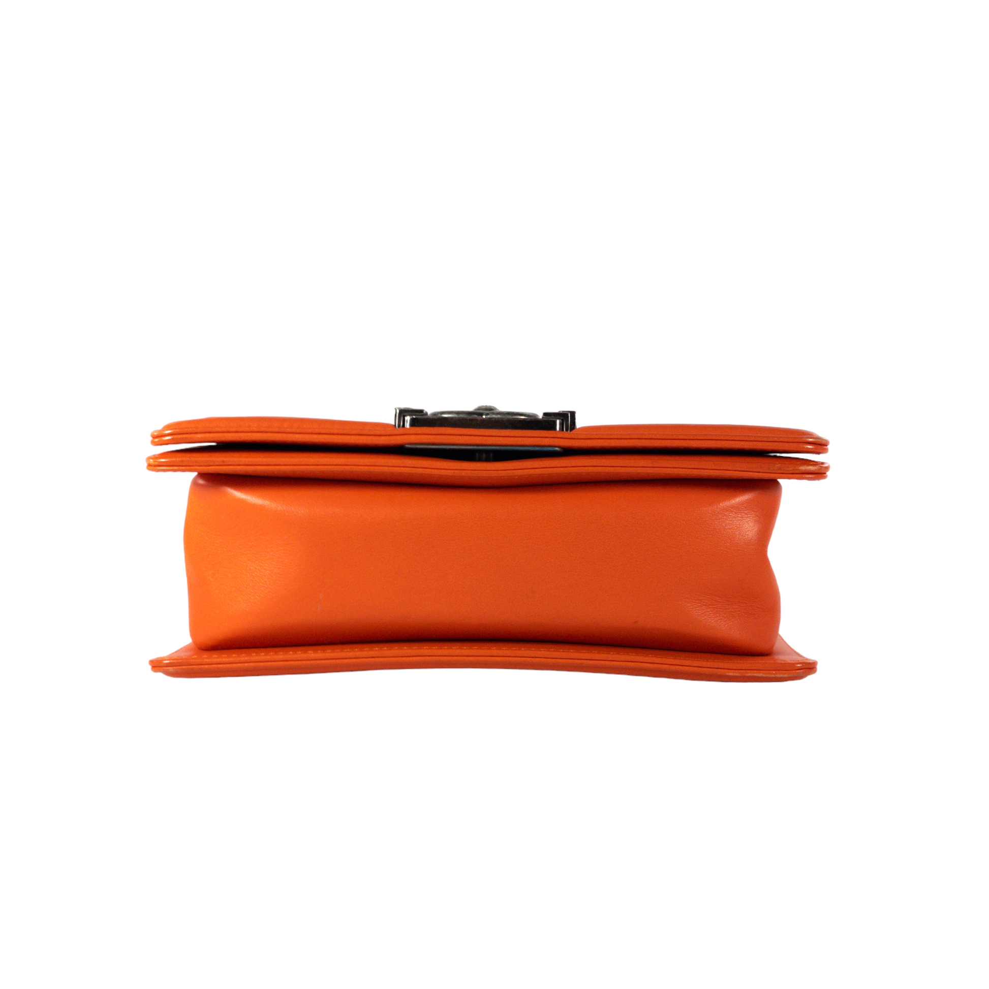 Chanel Small Orange Python Boy Bag RHW