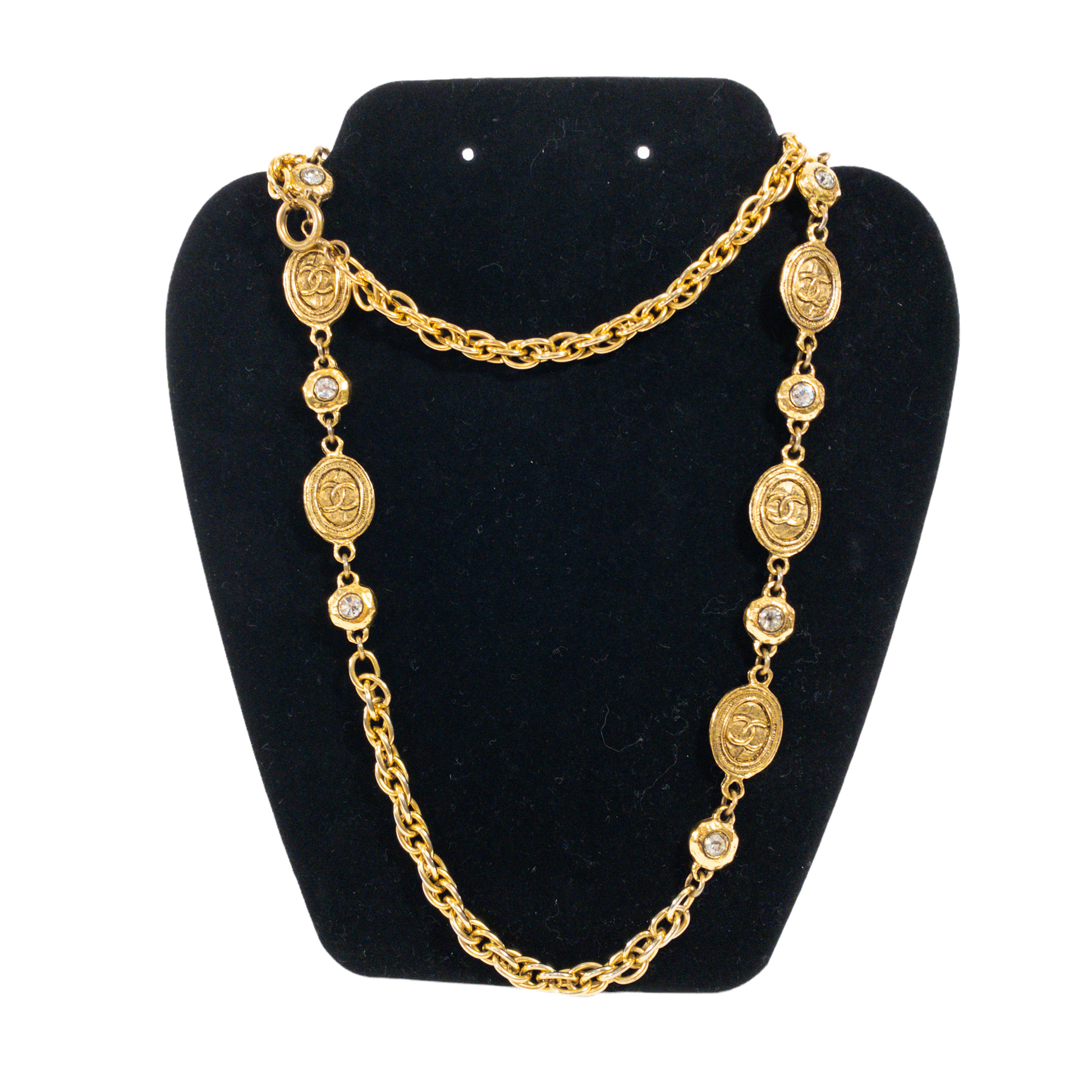 Chanel   Chain Necklace with Stones