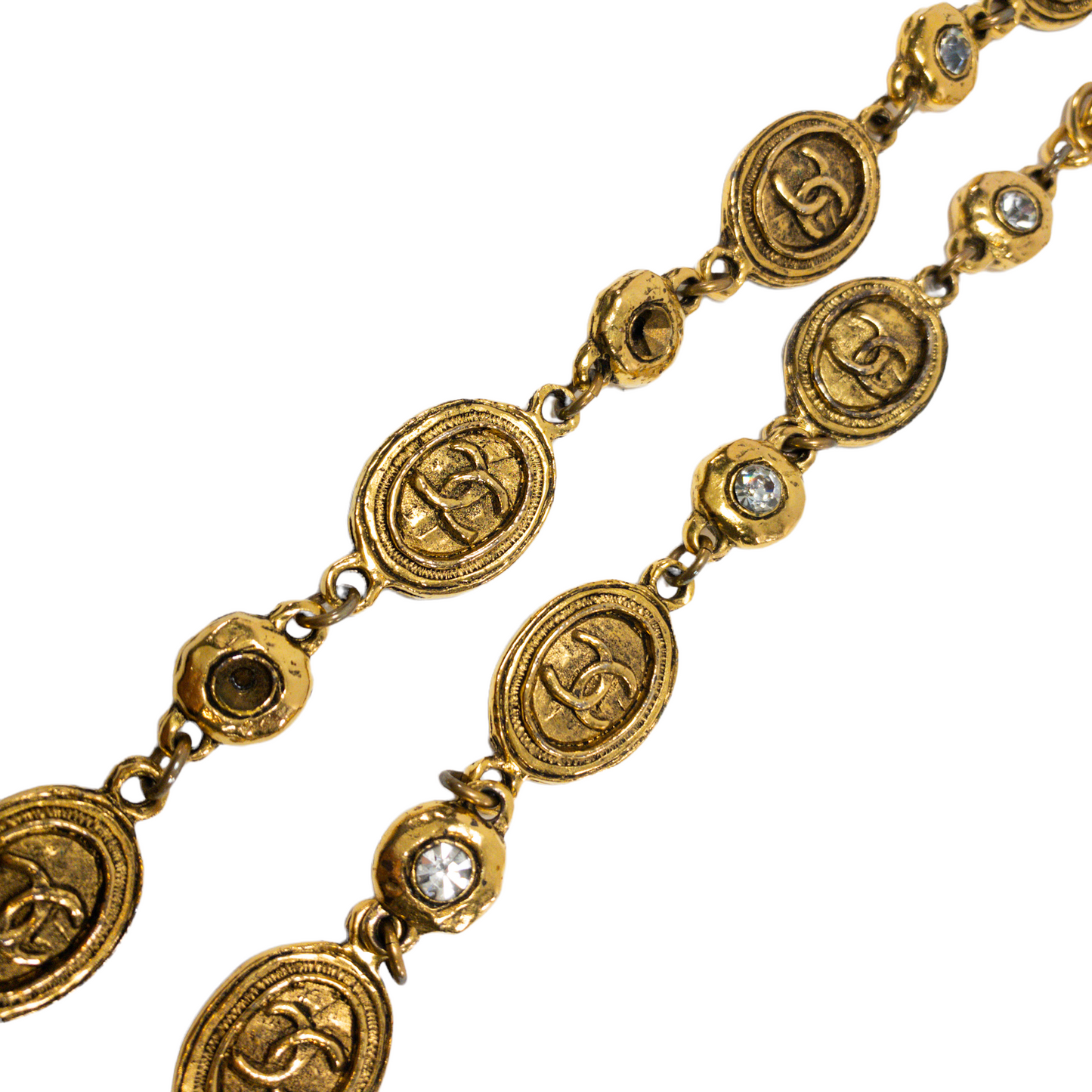Chanel   Chain Necklace with Stones