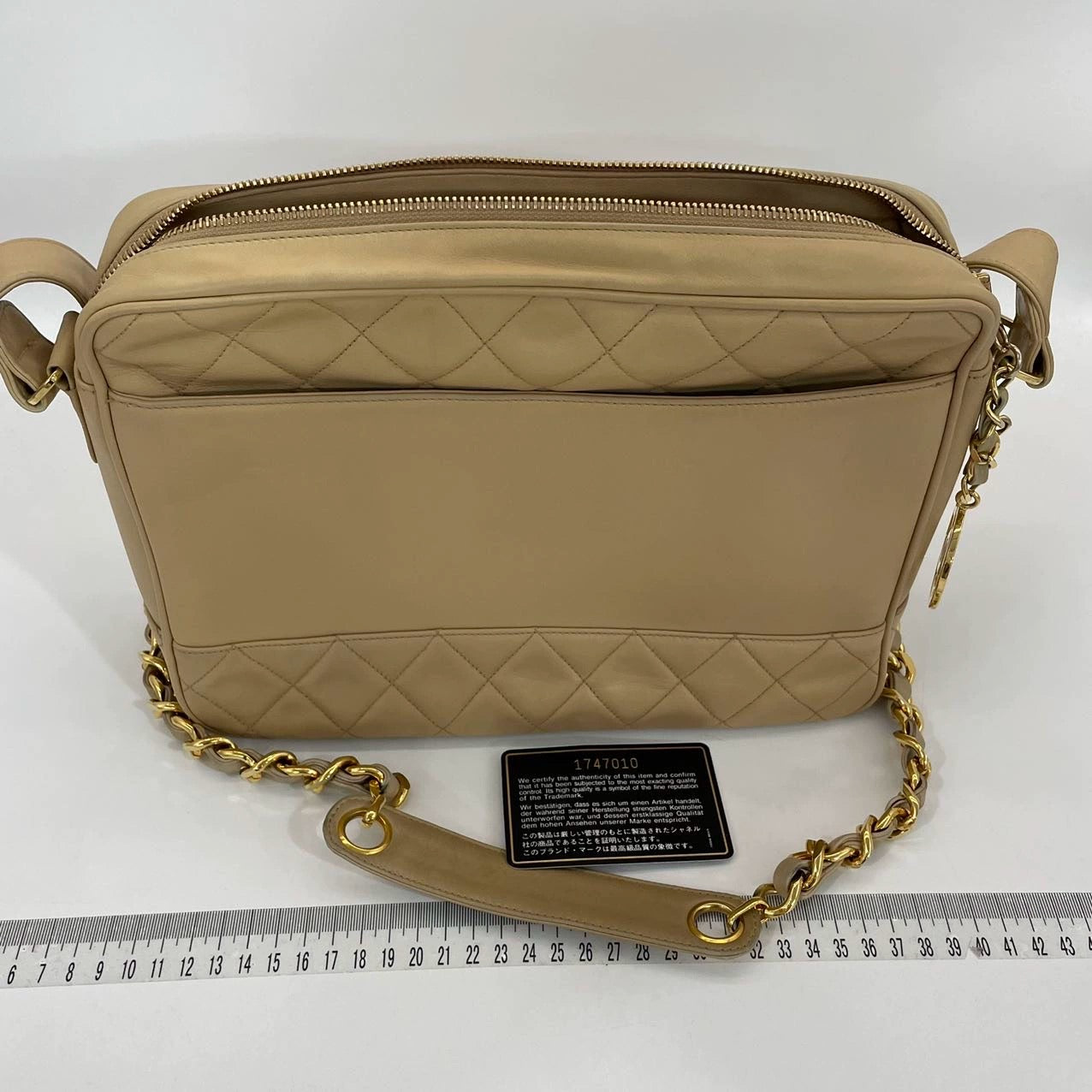 Chanel Camera chains Gold Beige Crossbody Bag