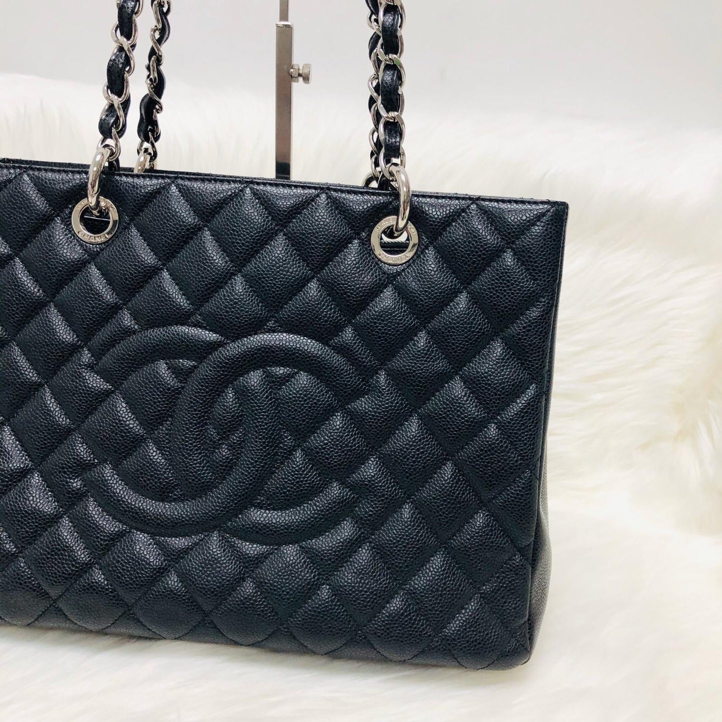 Chanel Caviar GST in with SHW Handbag Leather Black Shoulder Bag
