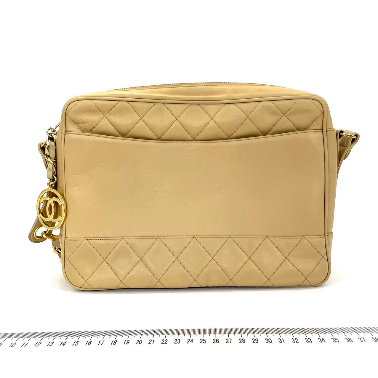 Chanel Camera chains Gold Beige Crossbody Bag
