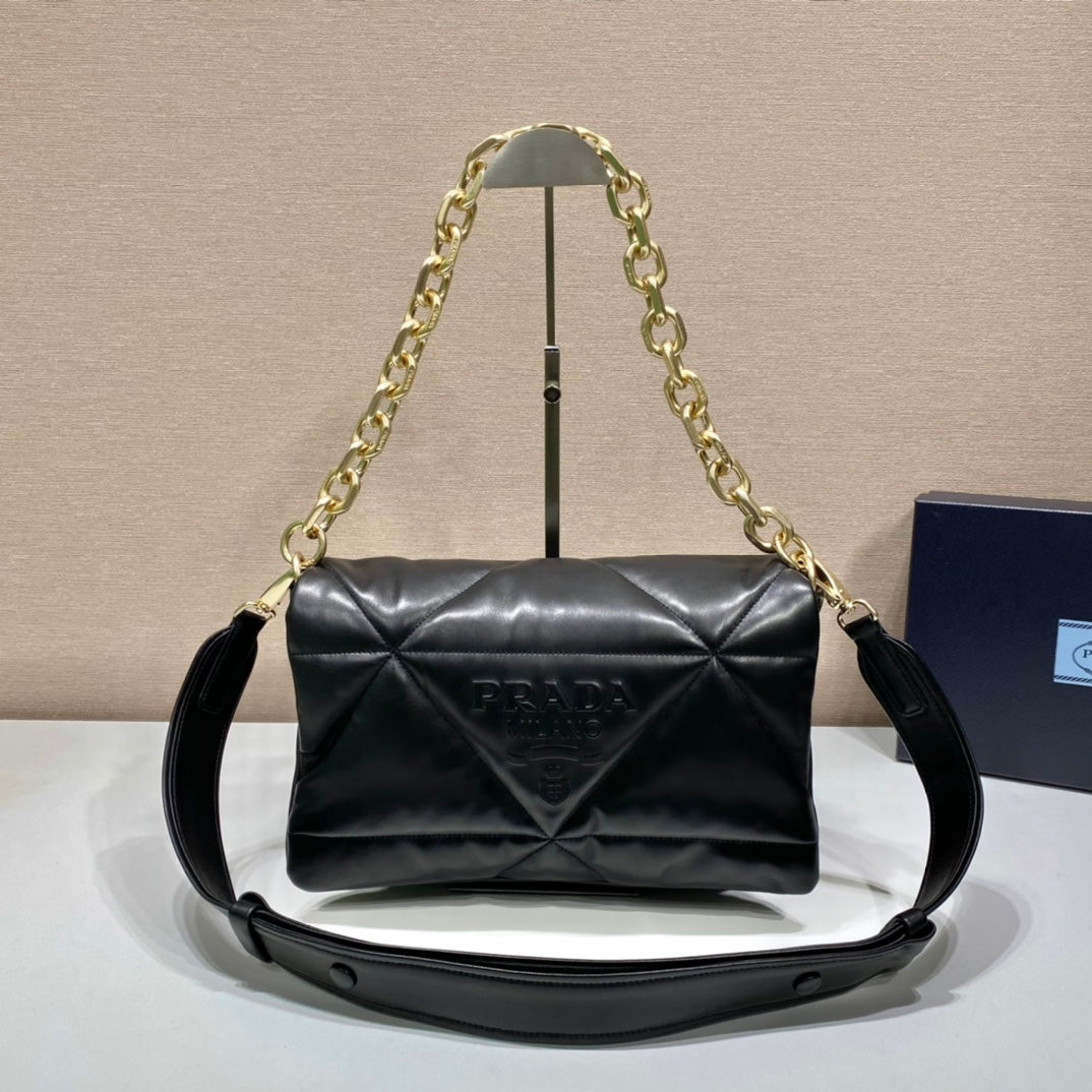 Prada Padded Nappa Shoulder Bag Leather Shoulder Bag 1
