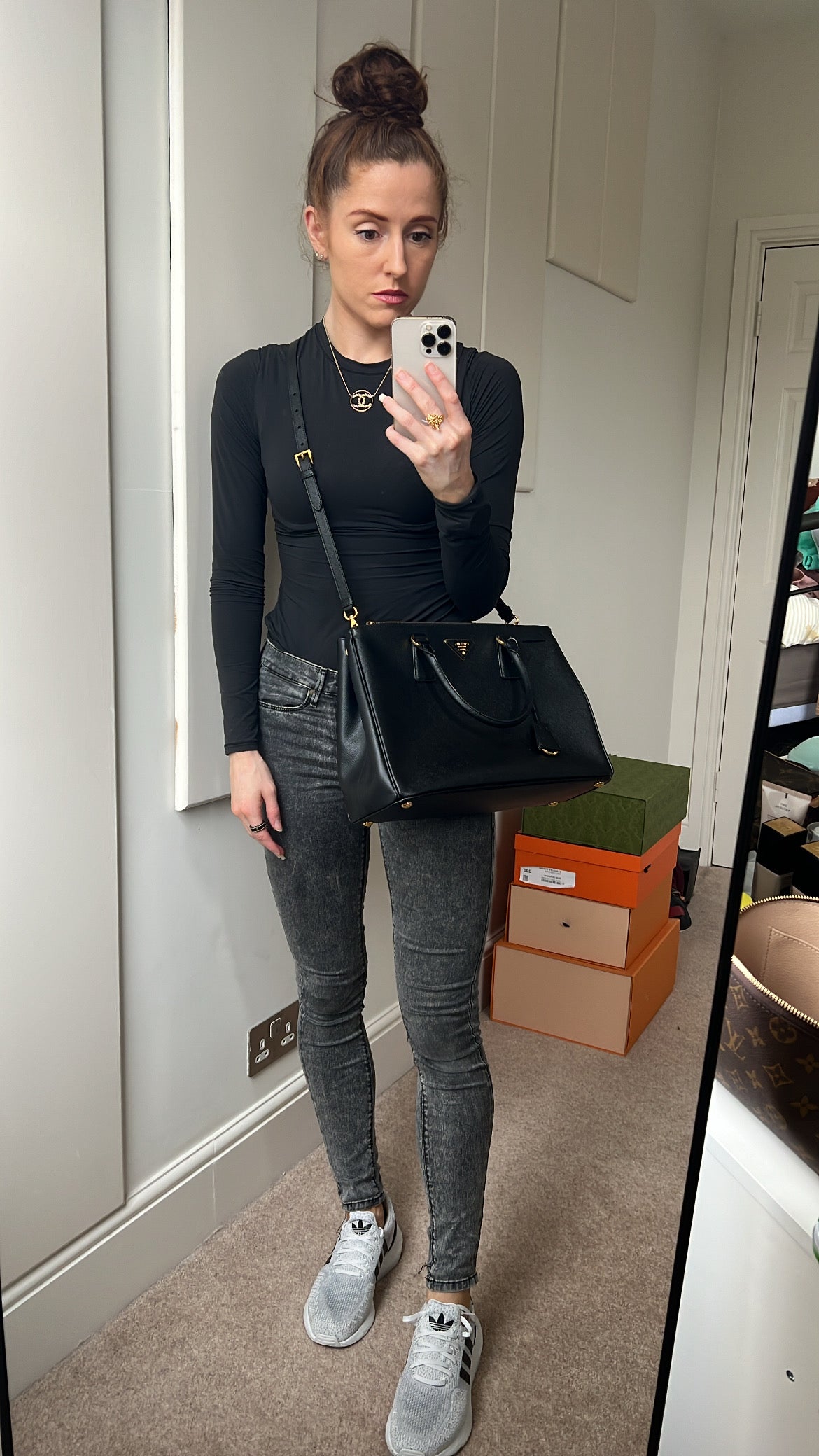 Prada Prada Black Medium Galleria Saffiano Tote Rrp 3 Tote Bag