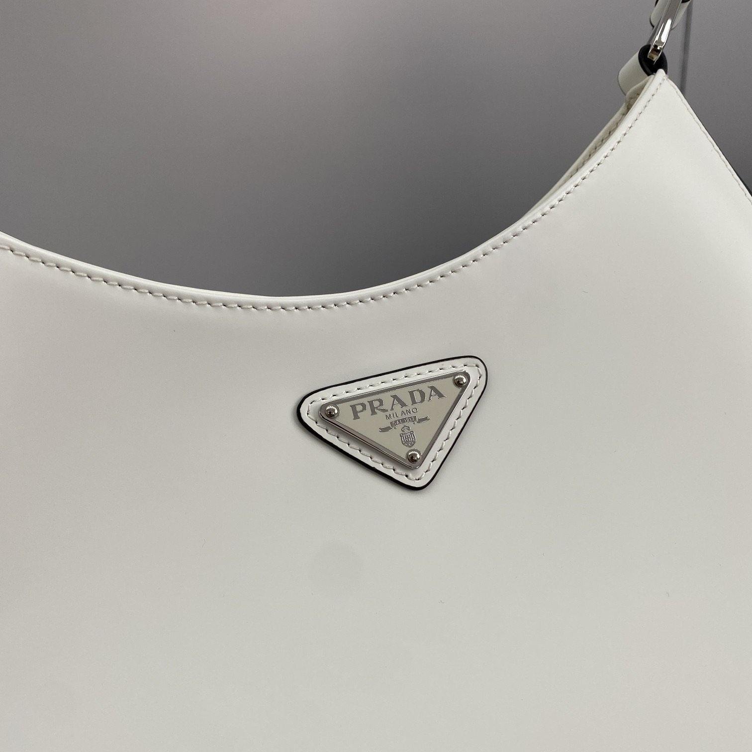 Prada Cleo Brushed Shoulder Bag Leather