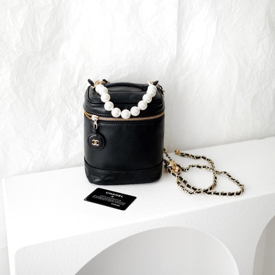 Chanel   coco sheepskin wash bag