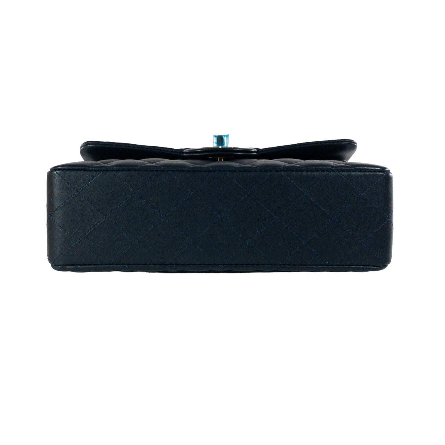 Chanel Navy Lambskin Small Classic Flap GHW