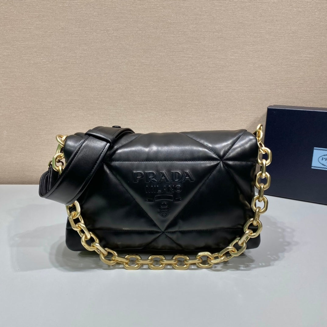 Prada Padded Nappa Shoulder Bag Leather Shoulder Bag 1