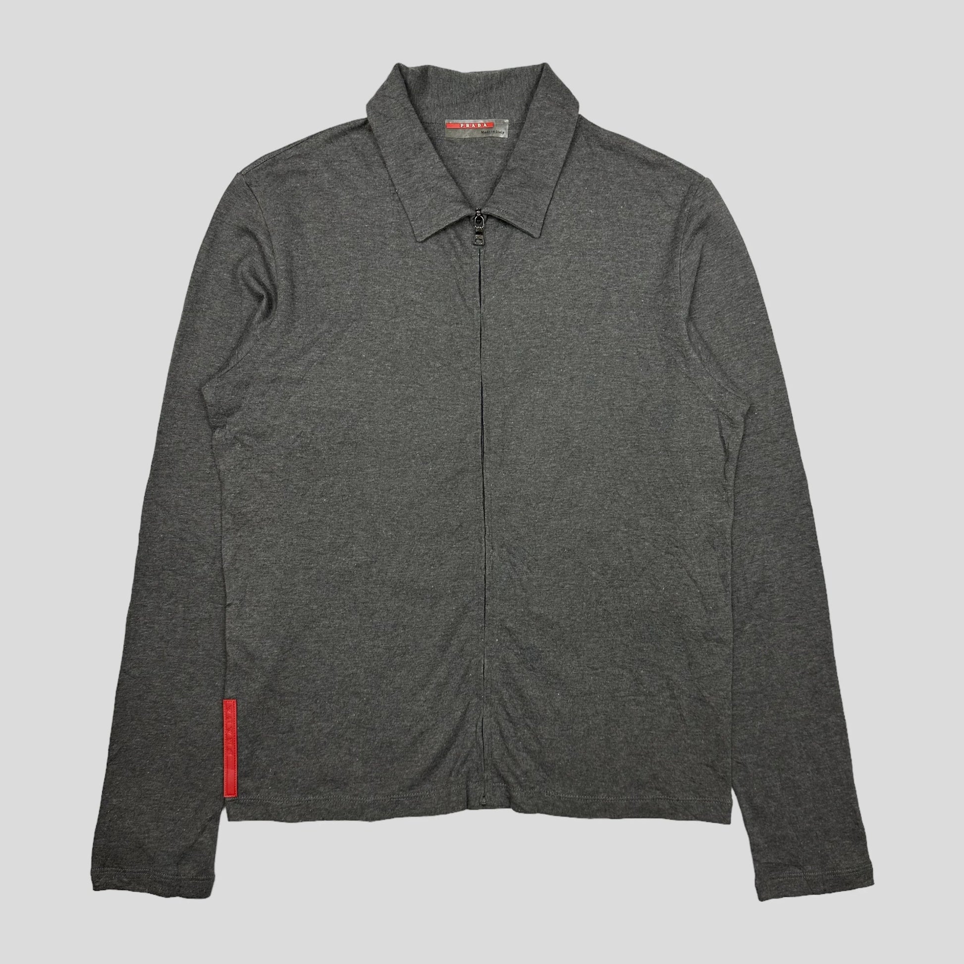 Prada Handbag Sport Grey Shirt - 8 Gray Zip