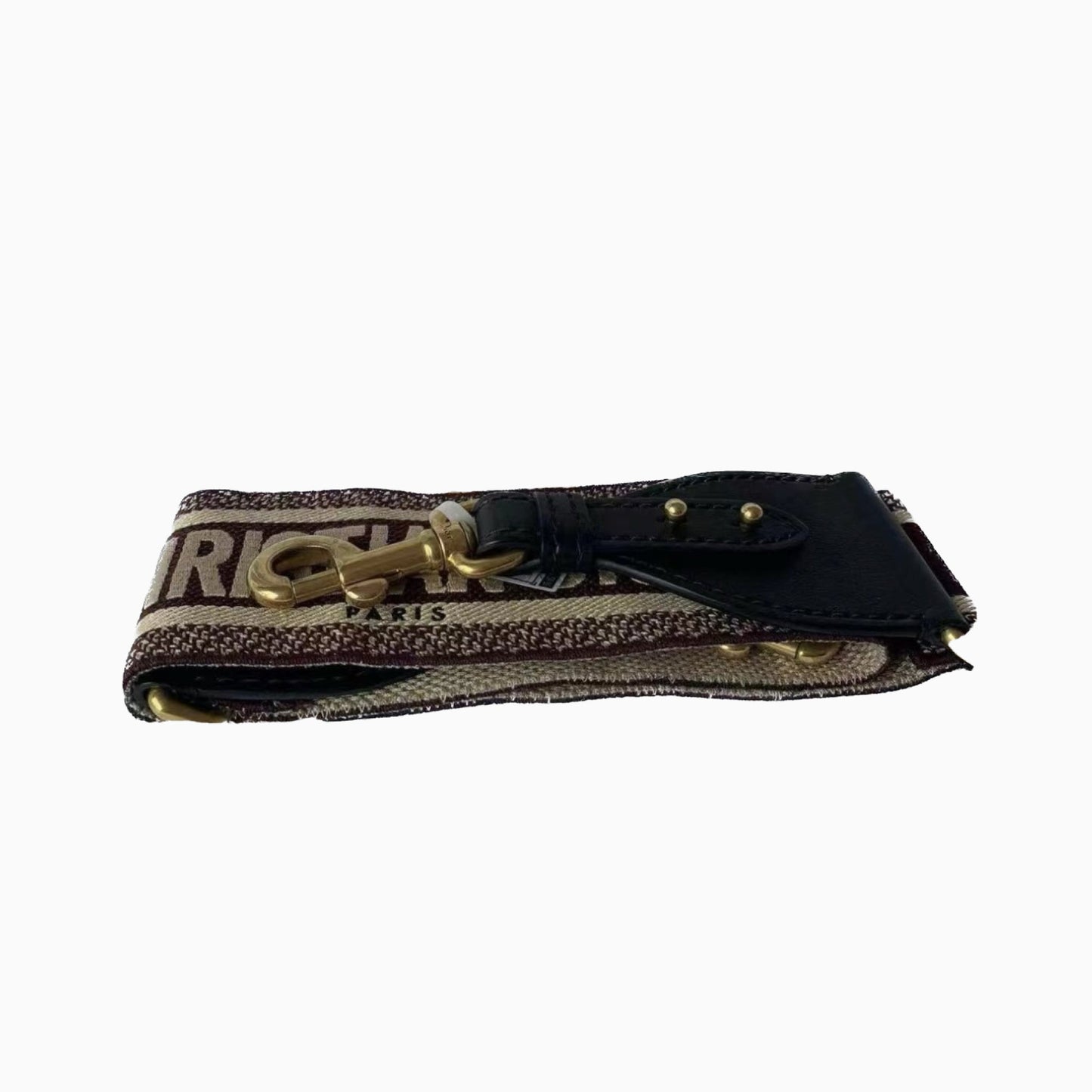 Dior Strap And With Logo Embroidery Handbag Canvas Beige Travel Bag