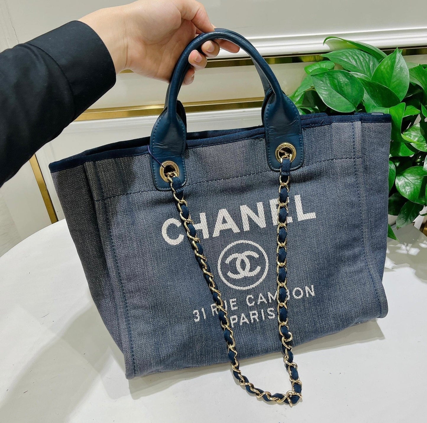 Chanel Deauville White Tote Bag