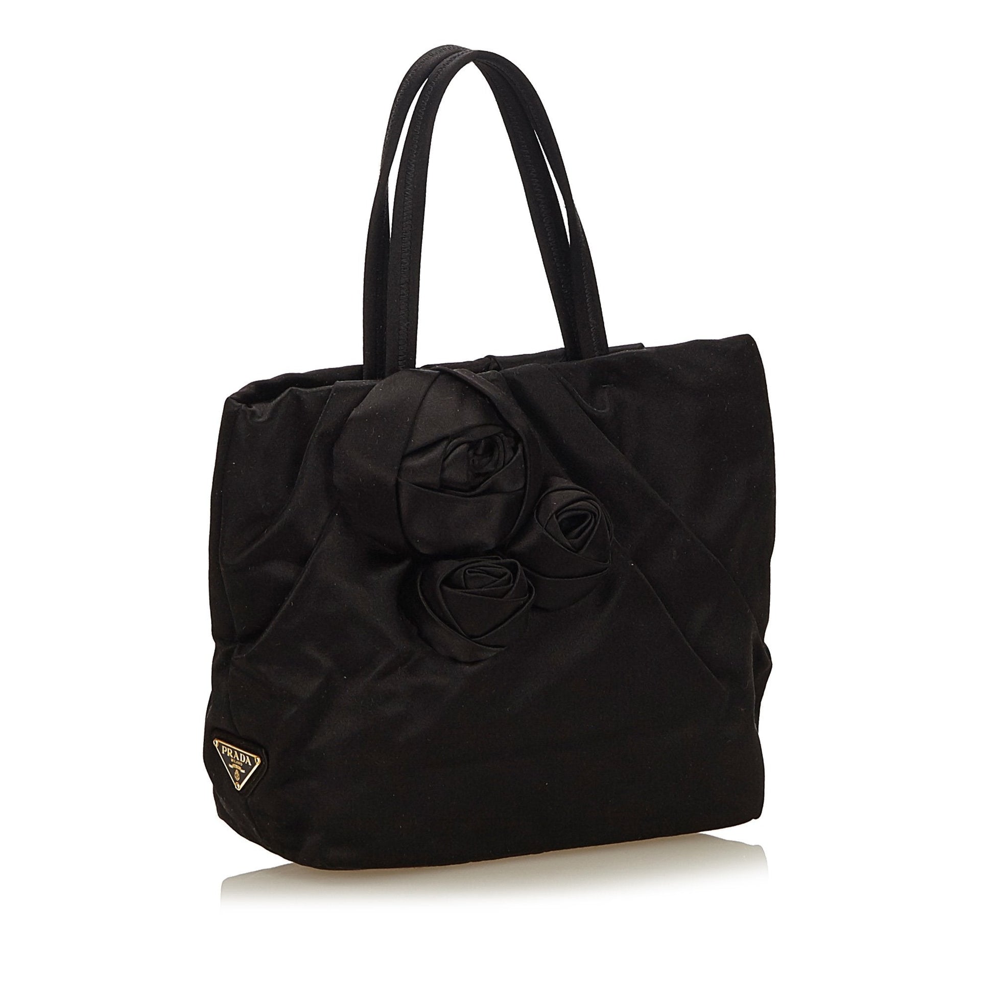 Prada Fabric Tote Bag Italy Nylon Black Tote Bag Italy