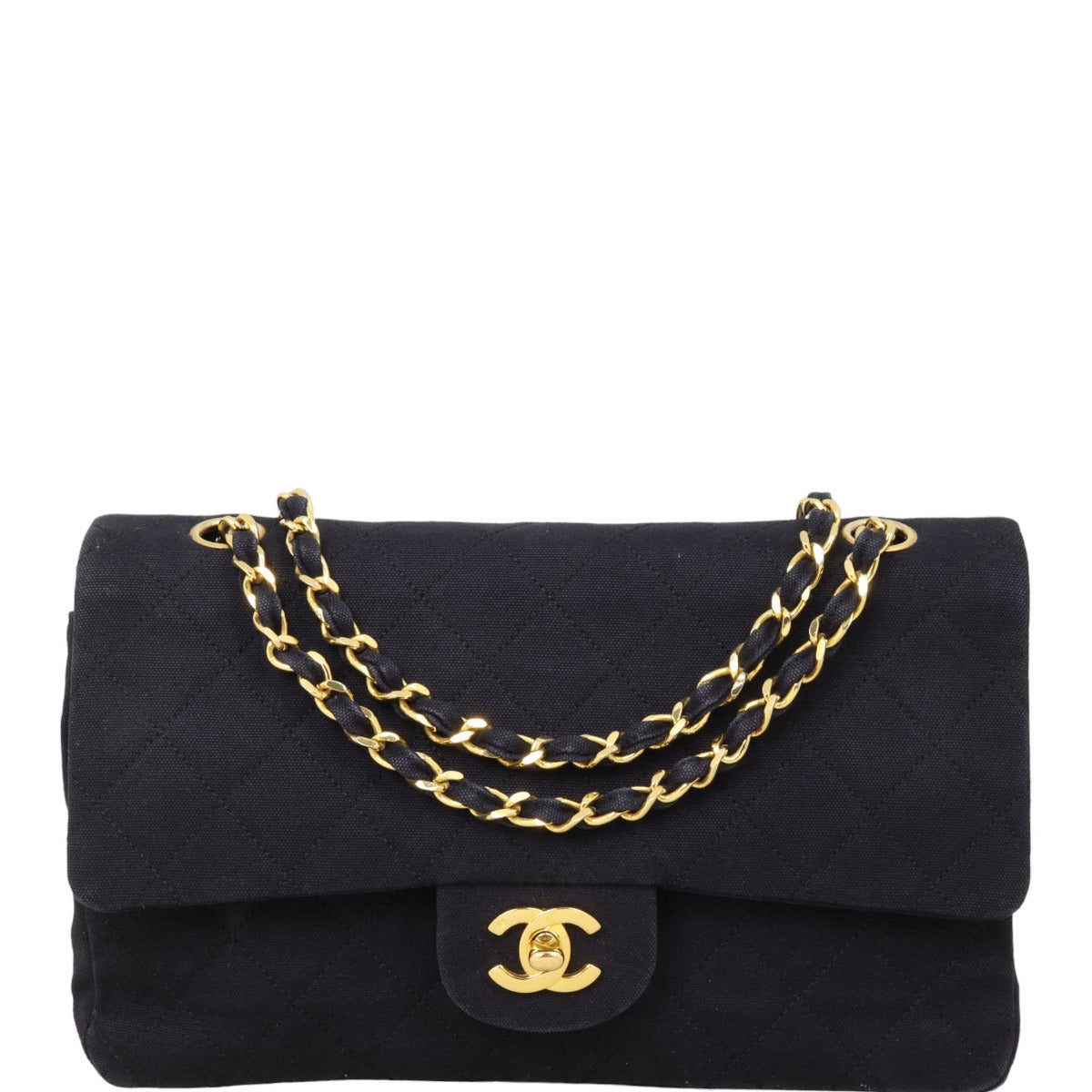 Chanel Classic Double Handbag Canvas Medium