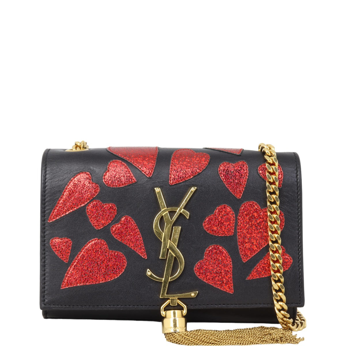 YSL Saint Laurent Kate Tassel Bag Hearts Small Chain Crossbody Bag