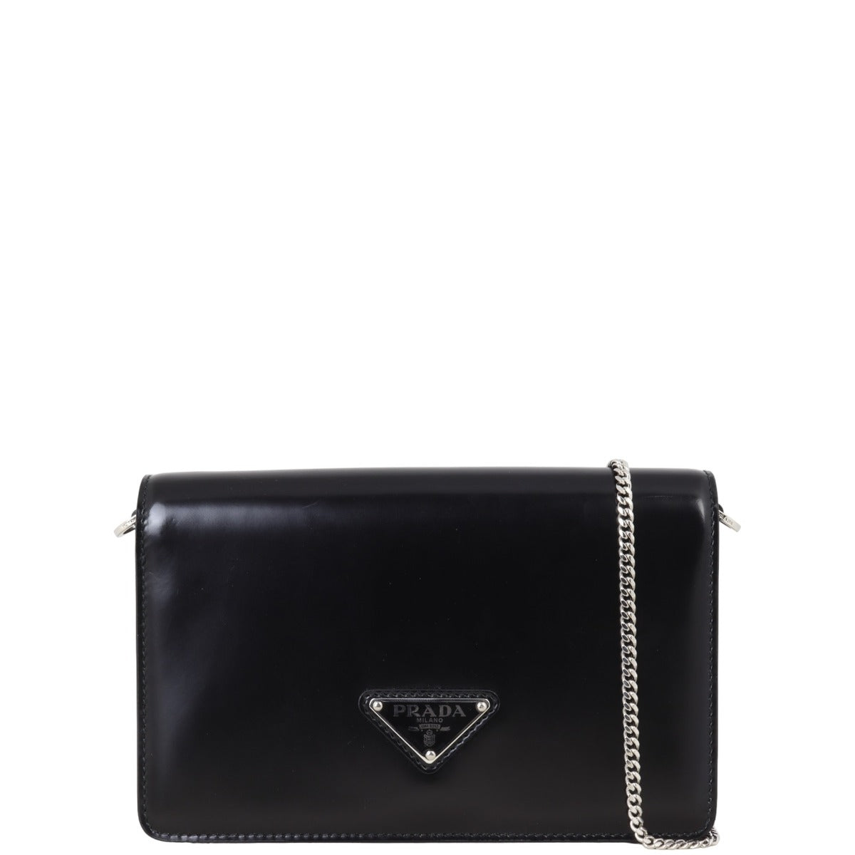 Prada Brushed Bag Leather Chain Travel Bag
