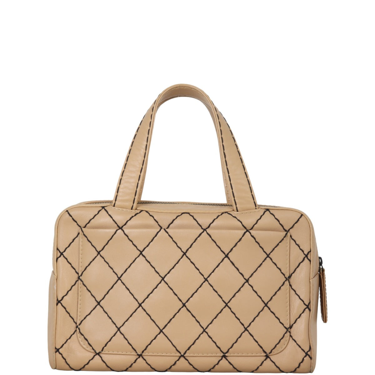 Chanel Wild Stitch Tote Brown Beige Tote Bag