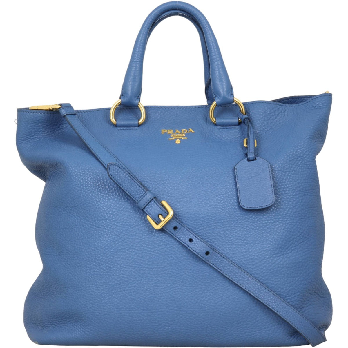 Prada Vitello Daino Shopping Tote Handbag Large Tote Bag