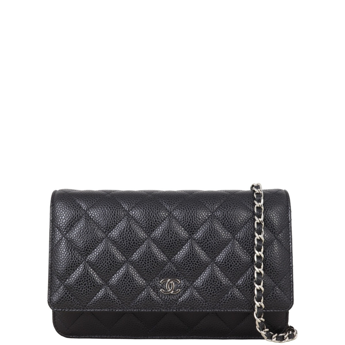 Chanel Classic Wallet on Caviar Handbag Black Chain