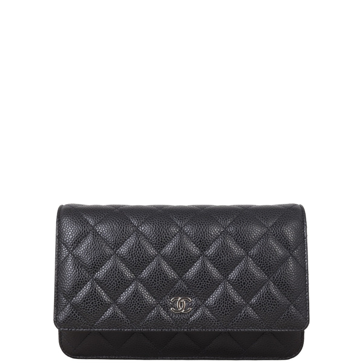 Chanel Classic Wallet on Caviar Handbag Black Chain