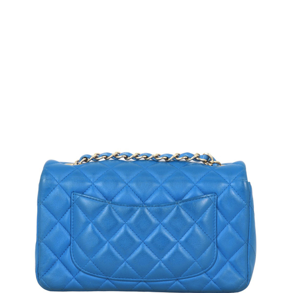 Chanel Classic Flap Rectangular Bag Bright Blue Mini Bag