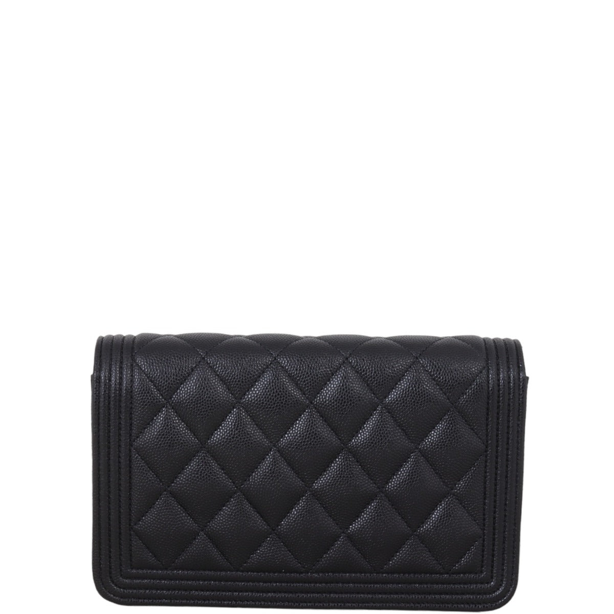 Chanel Boy Wallet on Handbag Black Chain