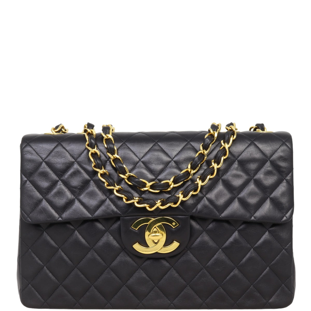 Chanel Maxi Jumbo XL Single Calfskin Handbag Flap