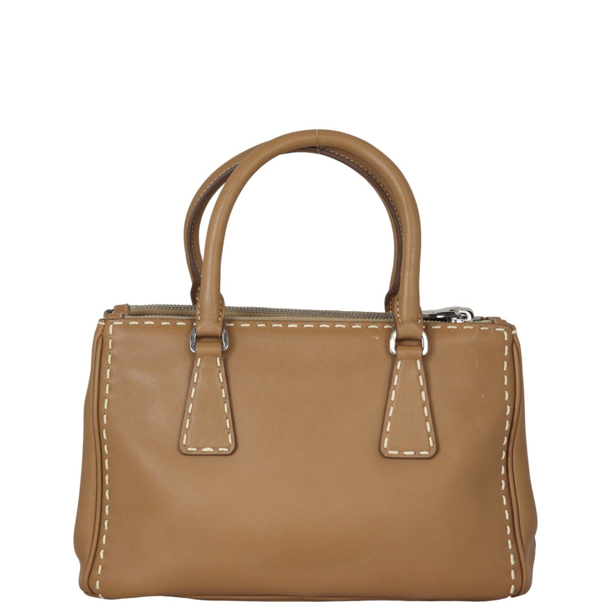 Prada City Calf Galleria Double Zip Tote Handbag Mini Tote Bag