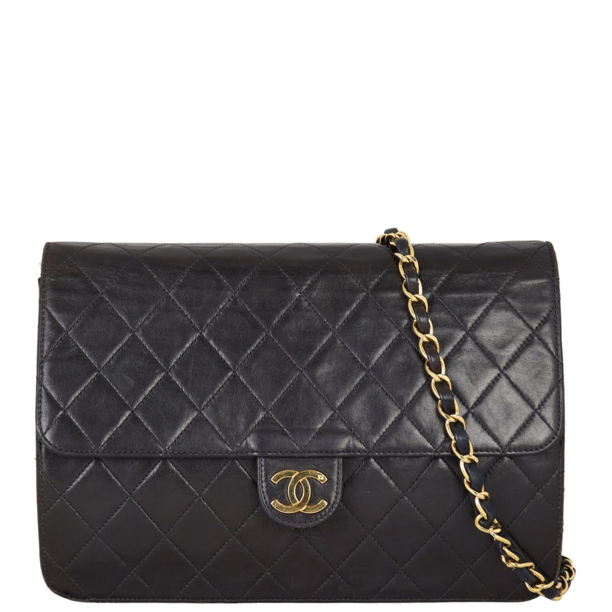 Chanel CC Bag Lambskin Black Flap Handbag