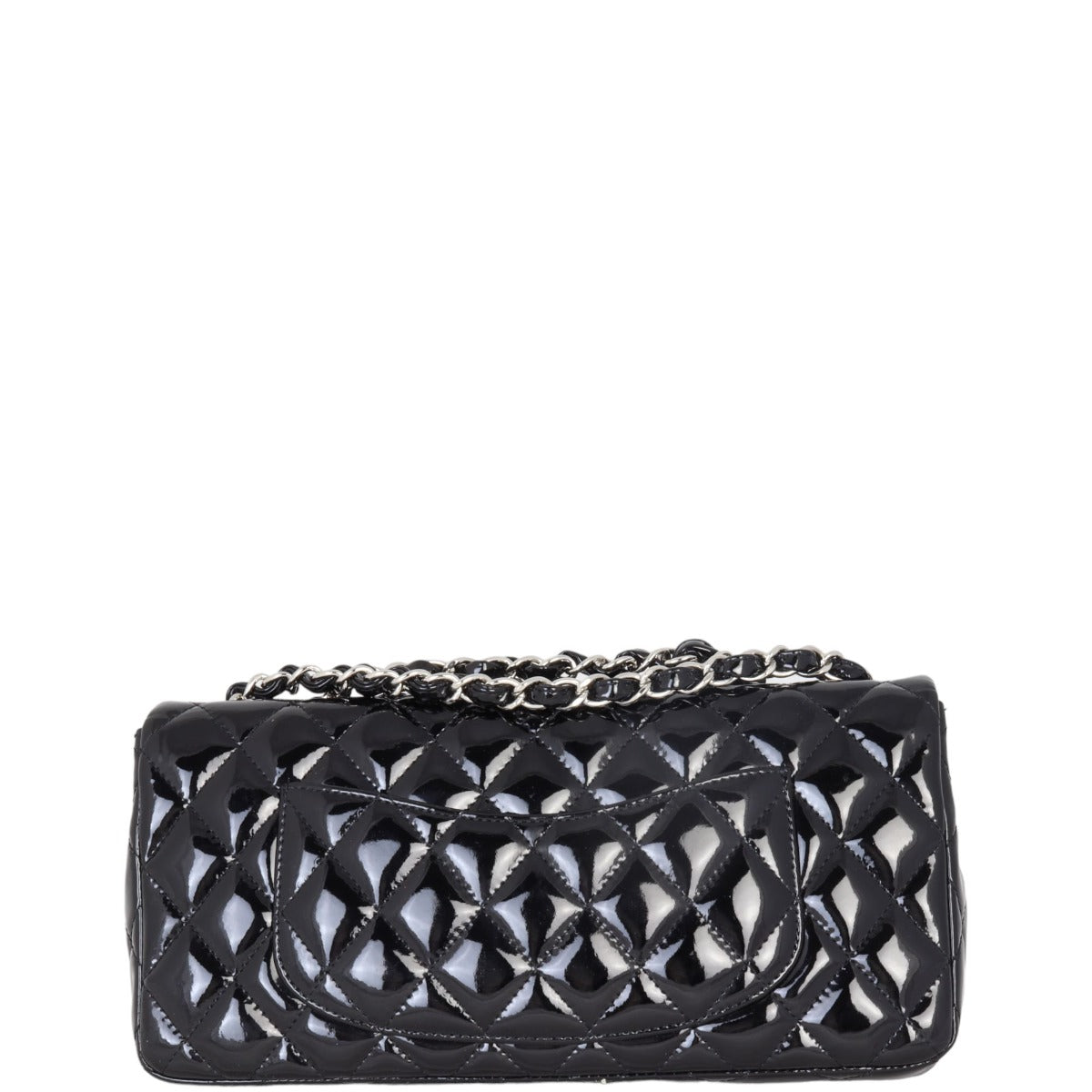 Chanel East West Bag Patent Flap Handbag