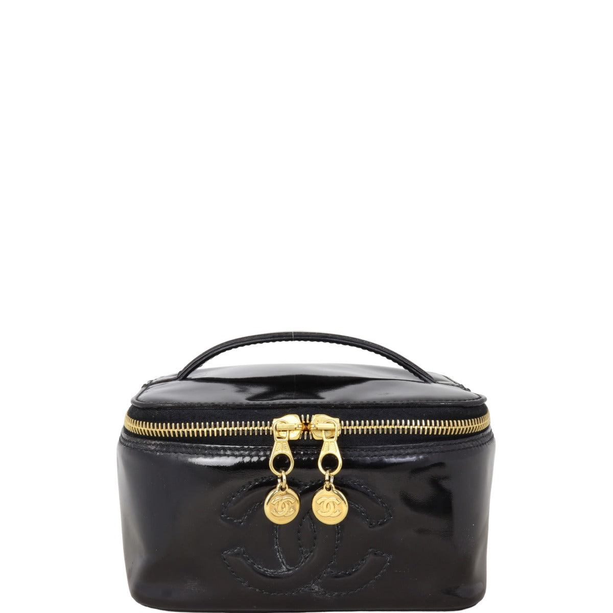 Chanel CC Vanity Case Patent Handbag