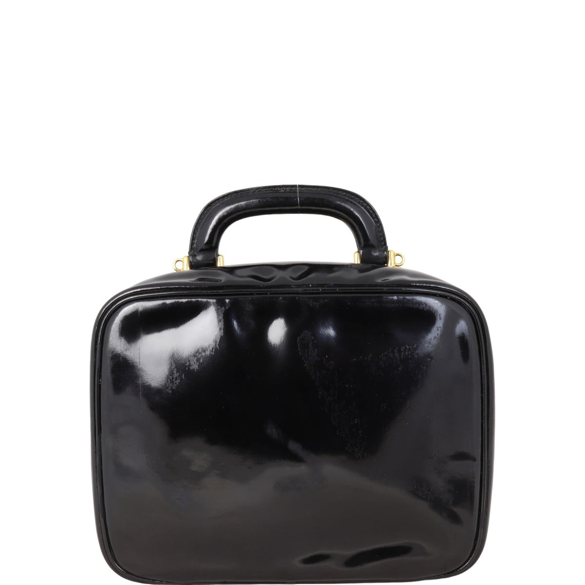 Chanel Timeless Double Zip Vanity Case Patent Handbag