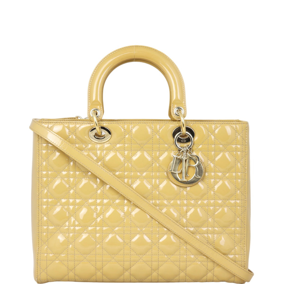 Dior Crossbody Bag Lady 8 Patent Large Shoulder Bag