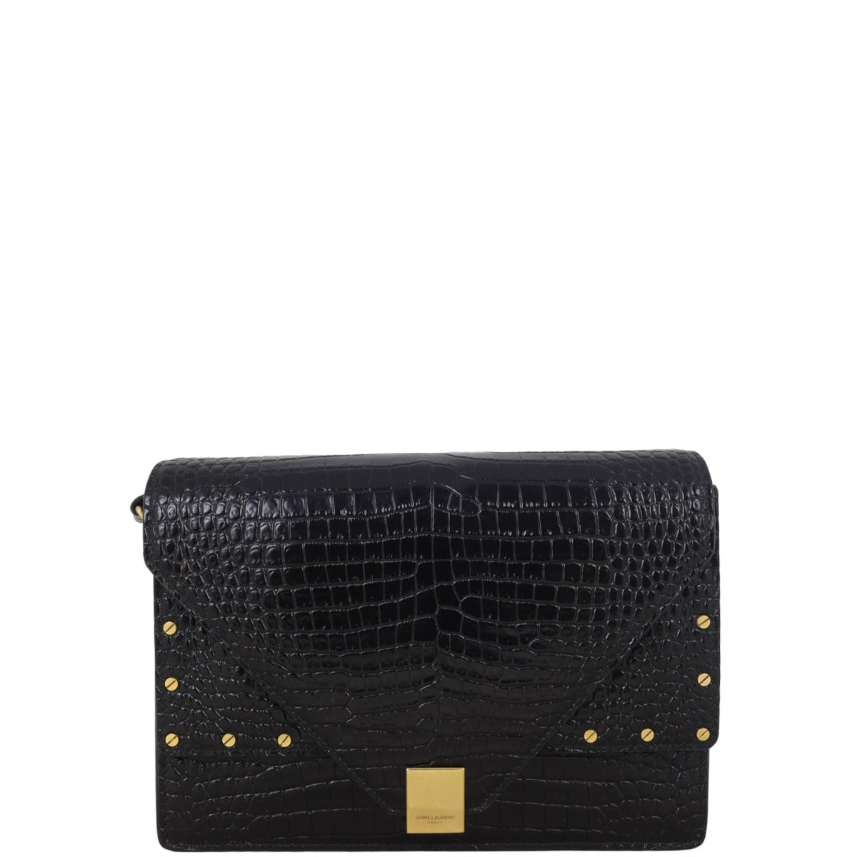 YSL Saint Laurent Saint Laurent Margaux Shoulder Bag Croc Embossed