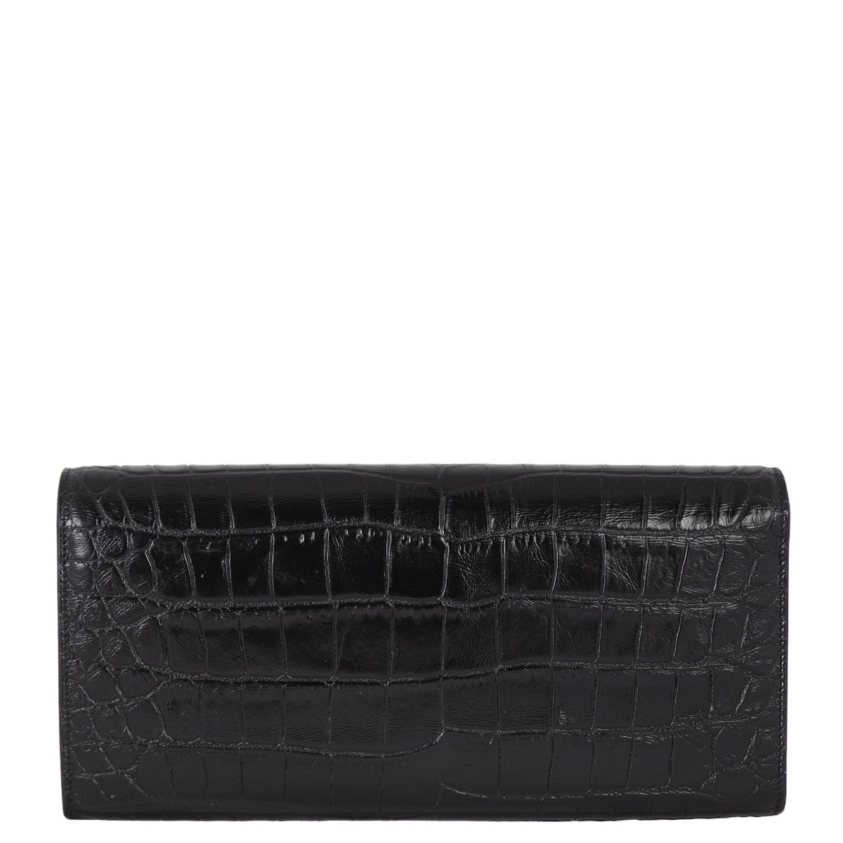 YSL Saint Laurent Kate Clutch Croc Embossed Monogram Clutch Bag