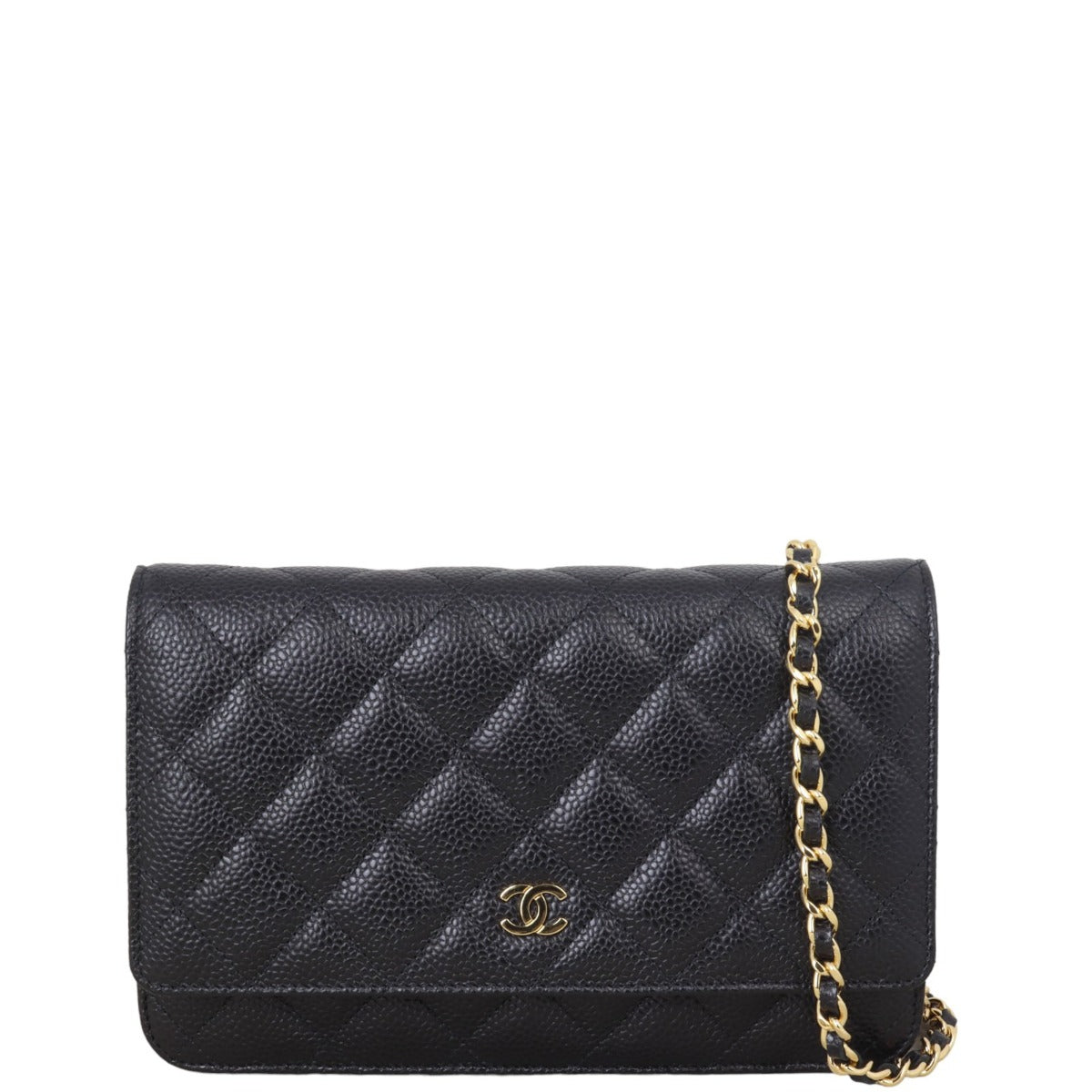 Chanel Classic Wallet on Handbag Black Chain